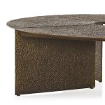 Bowie Hammered Cast Coffee Table Aluminum Sofa Center Tea Table in Antiqued Bronze - Image 7