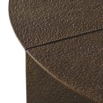 Bowie Hammered Cast Coffee Table Aluminum Sofa Center Tea Table in Antiqued Bronze - Image 8
