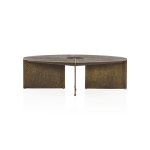 Bowie Hammered Cast Coffee Table Aluminum Sofa Center Tea Table in Antiqued Bronze - Image 4