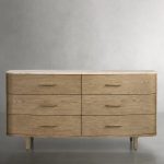Danny Wood Six-Drawer Dresser with Marble Top Chest Of 6 Drawers Storage Cabinet - Image 10
