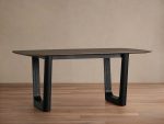 Saint Germain Wood Rectangle Dining Table with Solid Oak Top Rennes Base - Image 2