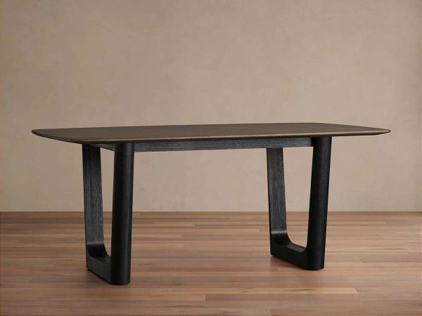 Saint Germain Wood Rectangle Dining Table with Solid Oak Top Rennes Base - Image 2