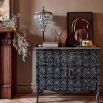 Amalfi Hand-Painted Sideboards Buffet Cabinet Wood Distressed Storage Cabinet - Image 2