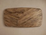San Rafael Dining Table with Parquetry Top Hand-Aged Natural Primavera Wood - Image 4
