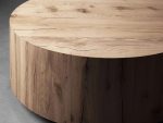 Sullivan Wood Round Coffee Table Oak Sofa Center Tea Table - Image 2