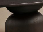 Perth Oval  Dining Table Solid Romanian Oak Hand-Sculpted Modern Style - Image 12