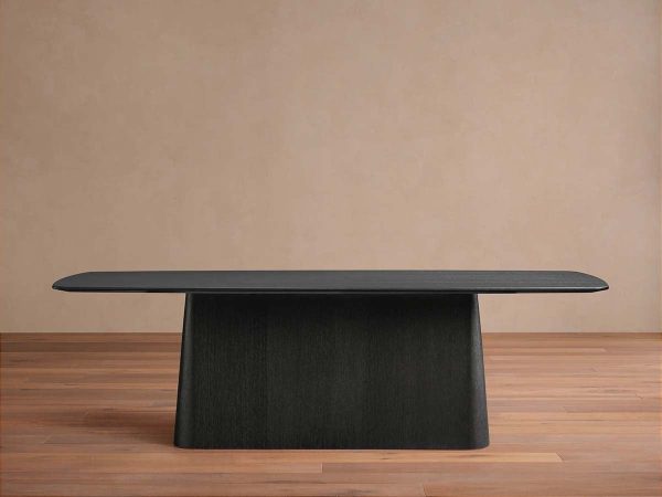 Saint Germain Wood Dining Table with Solid Oak Wood Top & Toulouse Base - Image 9