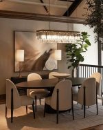 Perth Oval  Dining Table Solid Romanian Oak Hand-Sculpted Modern Style - Image 6