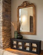 Bodhi Oak Media Console Wood TV Stand Side Cabinet Rustic Television Storage Unit Sideboard - Image 3