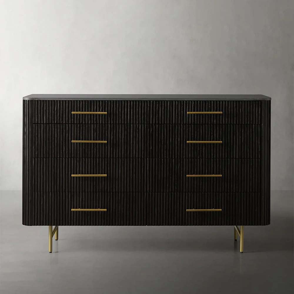 83516930-01d2-4dcf-a362-598939a8a4e2.jpg Finnley Wood Eight-Drawer Dresser with Marble or Bluestone Top Rural Chest Of 8 Drawers Cabinet - Image 1