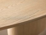 Perth Oval  Dining Table Solid Romanian Oak Hand-Sculpted Modern Style - Image 9