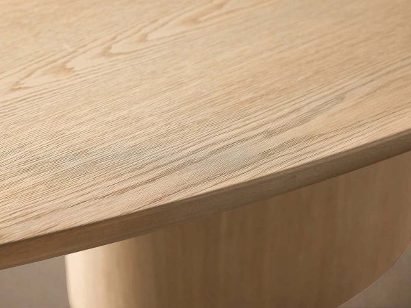 Perth Oval  Dining Table Solid Romanian Oak Hand-Sculpted Modern Style - Image 9