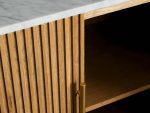 Finnley Wood Sideboard Marble Countertop Buffet Storage Cabinet Rural Entryways Cabinet - Image 7