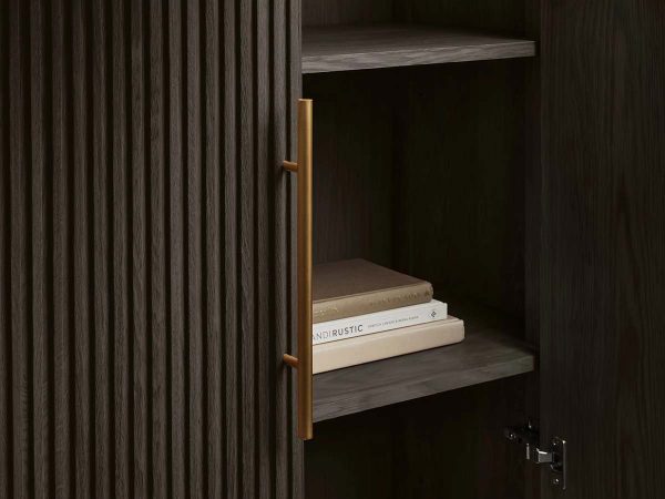 Finnley Wood Tall Cabinet Living Room Country Storage Cabinet with Doors - Image 7