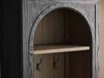 Hattie Oak Wood Entryway Cabinet Storage Tall Cabinet With Hooks - Image 3