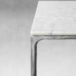 Thaddeus Metal Marble Rectangular Dining Table Hand-Forged Kitchen Table - Image 12