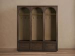 Hattie Oak Wood Entryway Cabinet Storage Tall Cabinet With Hooks - Image 11