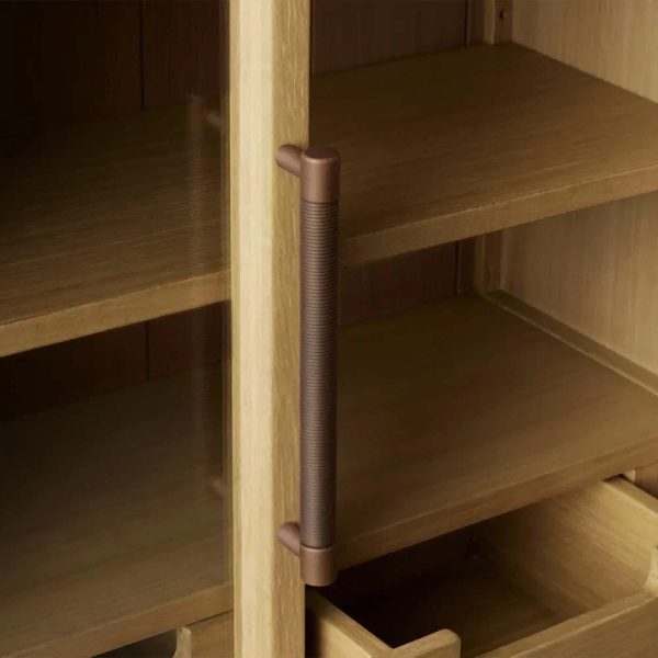 Hattie Medi Century  Style Wall Mounted Storage Cabinet Wood Arched Drawers Cabinet - Image 9