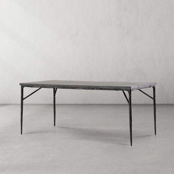 Thaddeus Metal Medieval Style Dining Table Hand-Forged Modern Kitchen Table - Image 13