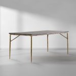 Thaddeus Metal Medieval Style Dining Table Hand-Forged Modern Kitchen Table - Image 8