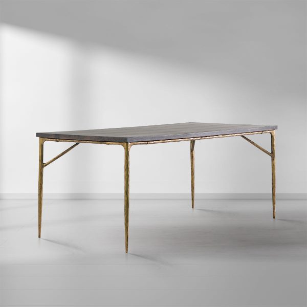 Thaddeus Metal Medieval Style Dining Table Hand-Forged Modern Kitchen Table - Image 8