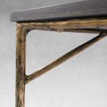 Thaddeus Metal Medieval Style Dining Table Hand-Forged Modern Kitchen Table - Image 11