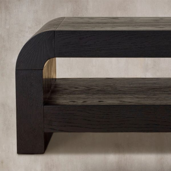 Pierre Mid-Century Modern Wood Coffee Table Sofa Center Tea Table in Oak Veneer - Image 4