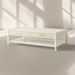 Lewis 56" Modern Coffee Table Wood Sofa Center Tea Table with Fluted Drawers - Image 7