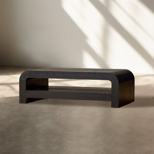 Pierre Mid-Century Modern Wood Coffee Table Sofa Center Tea Table in Oak Veneer - Image 3