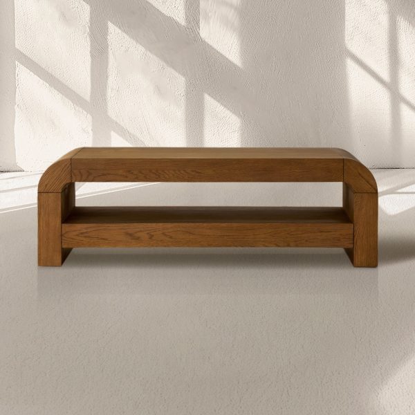 Pierre Mid-Century Modern Wood Coffee Table Sofa Center Tea Table in Oak Veneer - Image 5