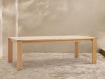 Bal Harbour Outdoor Natural Teak Extension Dining Table Modern Rectangular Clean-Lined Dining Table - Image 3
