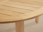 Bal Harbour Natural Teak Round Outdoor Dining Table - Image 2