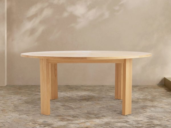Bal Harbour Natural Teak Round Outdoor Dining Table - Image 3