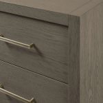 Bodhi Tall Nightstand Wood Night Side Cabinet Rustic Bedside Table Two-Drawer Chest - Image 3
