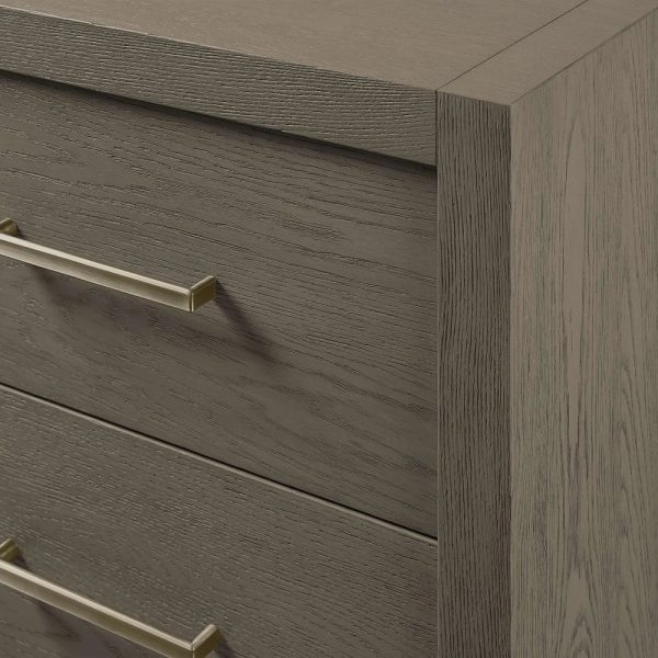 Bodhi Tall Nightstand Wood Night Side Cabinet Rustic Bedside Table Two-Drawer Chest - Image 3