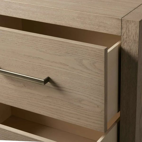 Bodhi Tall Nightstand Wood Night Side Cabinet Rustic Bedside Table Two-Drawer Chest - Image 9