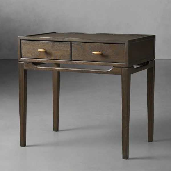 Brock Nightstand Mid-Century Modern Bedside Table Ash Night Side Storage Cabinet - Image 9
