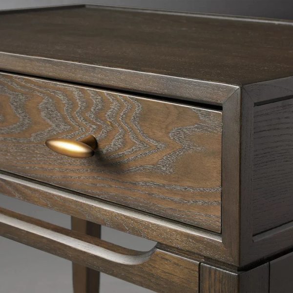 Brock Nightstand Mid-Century Modern Bedside Table Ash Night Side Storage Cabinet - Image 11