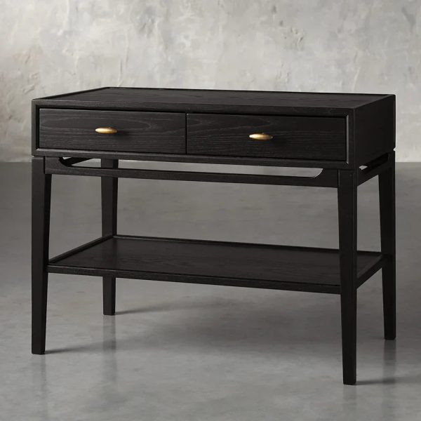 Brock Nightstand Mid-Century Modern Bedside Table Ash Night Side Storage Cabinet - Image 3