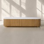 Finnley Storage Coffee Table Stone Top Sofa Center Tea Table With Drawer - Image 5