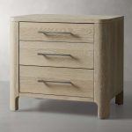 Calista Closed Oak Nightstand Two-Drawer Chest Wood Night Side Table Bedside - Image 2