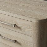 Calista Closed Oak Nightstand Two-Drawer Chest Wood Night Side Table Bedside - Image 3