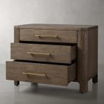 Calista Closed Oak Nightstand Two-Drawer Chest Wood Night Side Table Bedside - Image 5