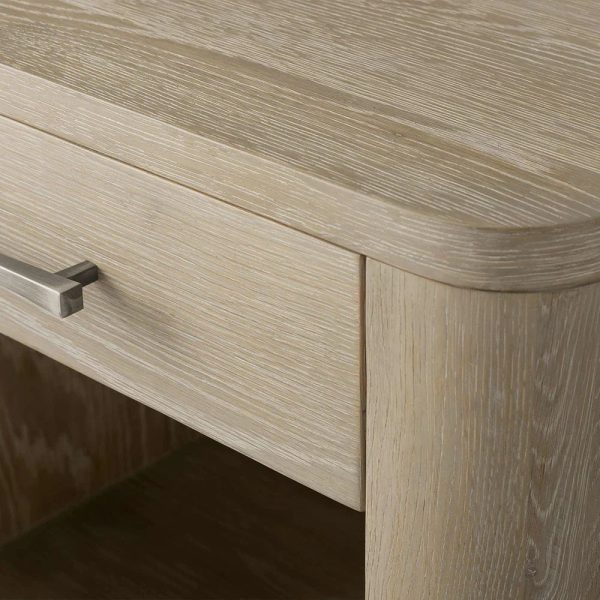 Calista Open Nightstand Night Side Table Wood Bedside Cabinet - Image 3