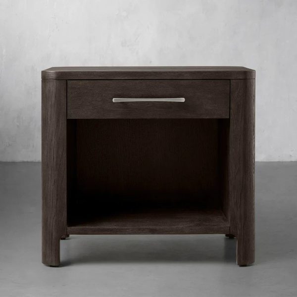 Calista Open Nightstand Night Side Table Wood Bedside Cabinet - Image 4