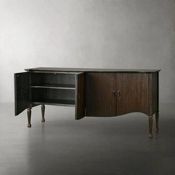 Conrad Solid Teak Sideboard Wood Vintage Storage Cabinets - Image 6