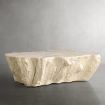 Clayhill Irregular Shape Coffee Table Petrified Wood Cocktail Table Unique Sofa Center Tea Table - Image 12