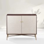 Seraphina Hand-Painted Champagne Gold Finish  Sideboard Buffet Cabinet With Two-Door - Image 3