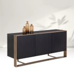 Dolton Modern Wood Sideboard Steel Frame Buffet Cabinets - Image 4