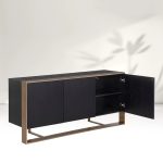Dolton Modern Wood Sideboard Steel Frame Buffet Cabinets - Image 5